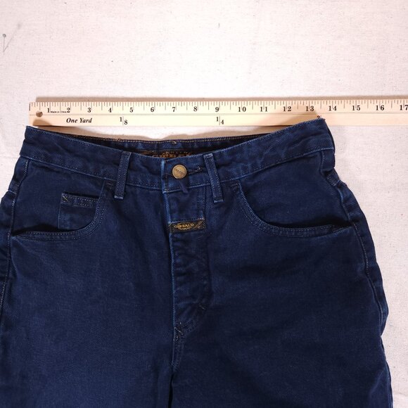 Marithe Francois Girbaud Blue Jeans Womens 9/10 Short Logo Denim Pants FLAW - Picture 5 of 16